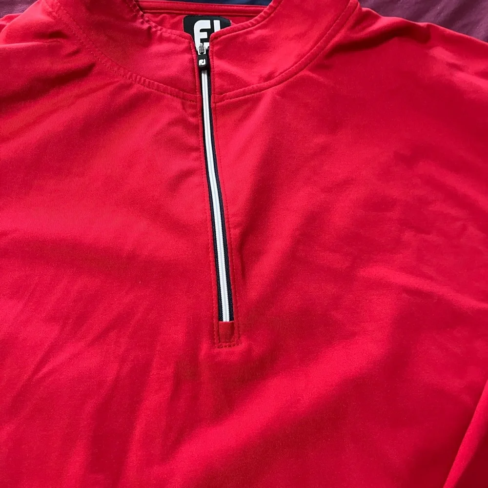 Footjoy XL 1/4 Zip Pullover Red - Picture 4 of 5
